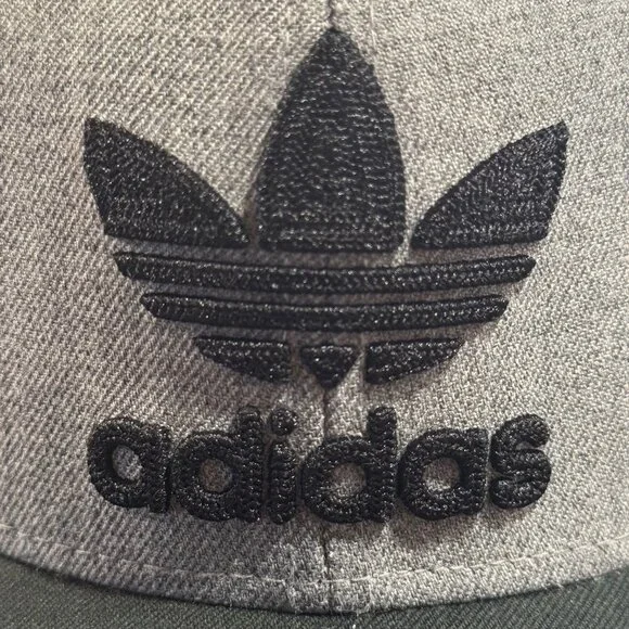 Wolf Gray & Black Snapback Adidas Hat - Picture 6 of 10
